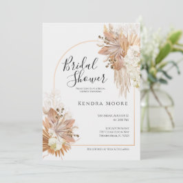 Invitación de Baby Shower a un cuadro con arcos de