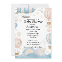 Invitación de Baby Shower a un globo acuático de a