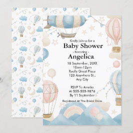Invitación de Baby Shower a un globo acuático de a