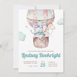 Invitación de Baby Shower a un globo acuático de a