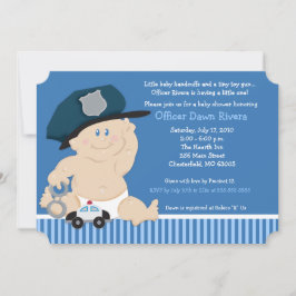 Invitación de Baby Shower a un oficial de policía