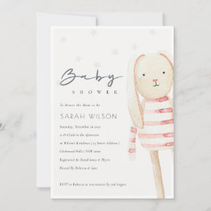 Invitación de Baby Shower a un par de juguetes bla