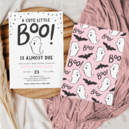 Invitación de Baby Shower a un pequeño Boo Hallowe