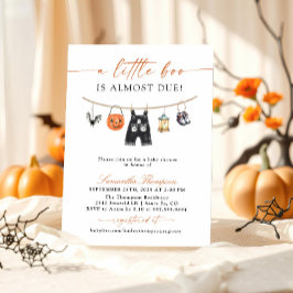 Invitación de Baby Shower a un pequeño Boo Hallowe