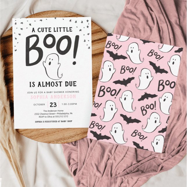 Invitación de Baby Shower a un pequeño Boo Hallowe (Subido por el creador)