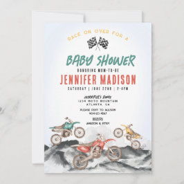Invitación de Baby Shower a una carrera de ciclism