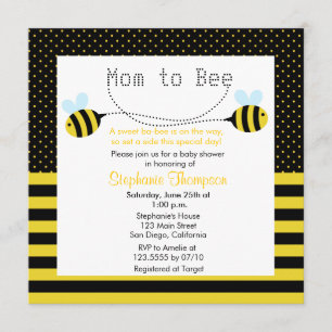Invitación de Baby Shower a una mami de crema dulc