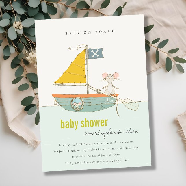 Invitación de Baby Shower a una velera pirata de r (Subido por el creador)