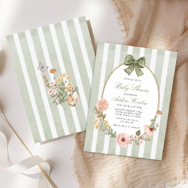 Invitación de Baby Shower a Vintage Fall Floral Sa