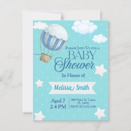 Invitación de Baby Shower a Whimsical Hot Air Ball