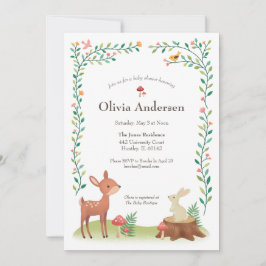 Invitación de Baby Shower a Whimsical Woodlands