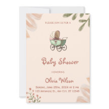 Invitación de Baby Shower a Wildflower Boho