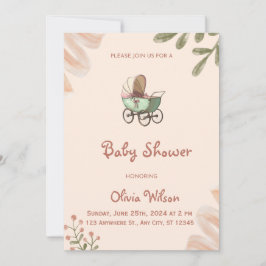 Invitación de Baby Shower a Wildflower Boho