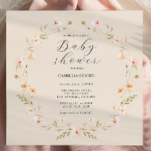 Invitación de Baby Shower a Wildflower Boho