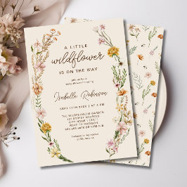 Invitación de Baby Shower a Wildflower Boho