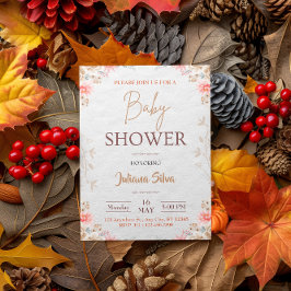 Invitación de Baby Shower a Wildflower Boho