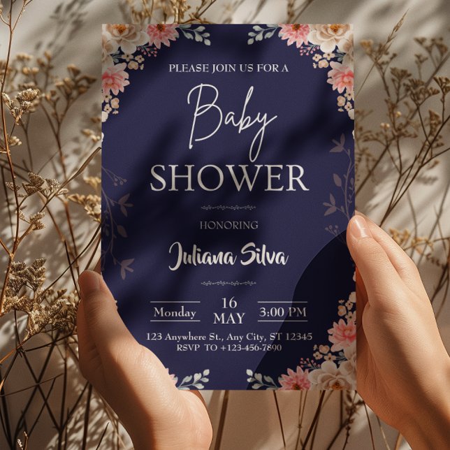 Invitación de Baby Shower a Wildflower Boho (Subido por el creador)