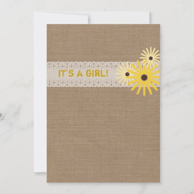 Invitación de Baby Shower a Wildlowers inspirados  (Anverso)