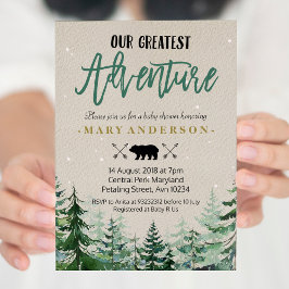 Invitación de Baby Shower a Winter The Adventure