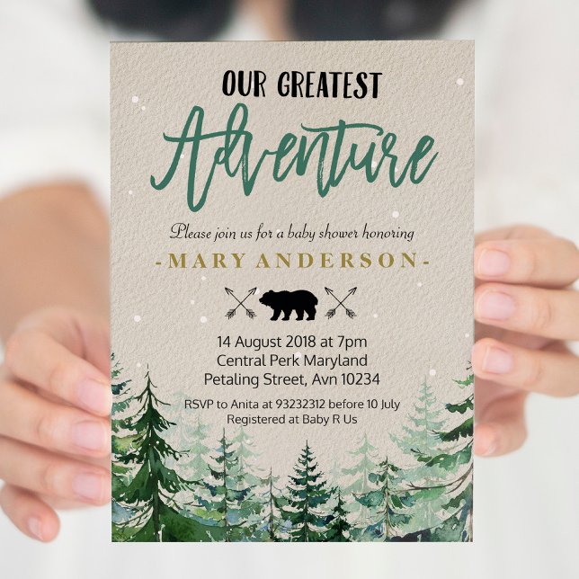 Invitación de Baby Shower a Winter The Adventure (Subido por el creador)