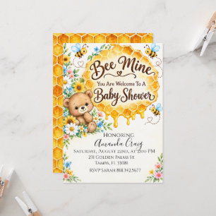 Invitación de Baby Shower Abeja Mía