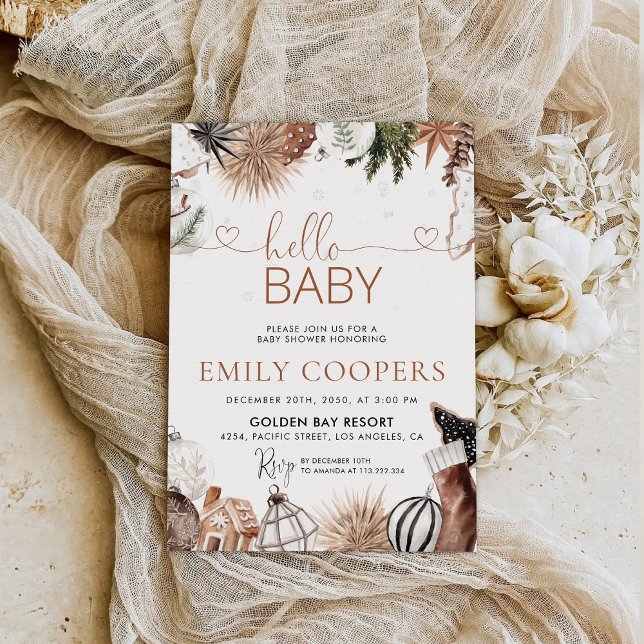 Invitación de Baby Shower acogedora para navidades (Subido por el creador)