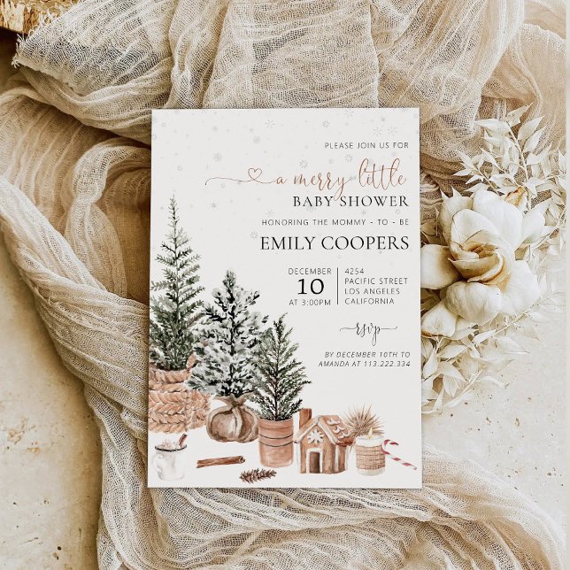 Invitación de Baby Shower acogedora para navidades (Subido por el creador)