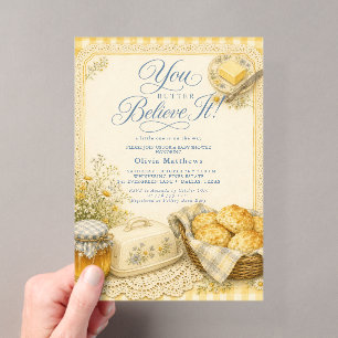 Invitación de Baby Shower Acrílica de Bebé de Mant