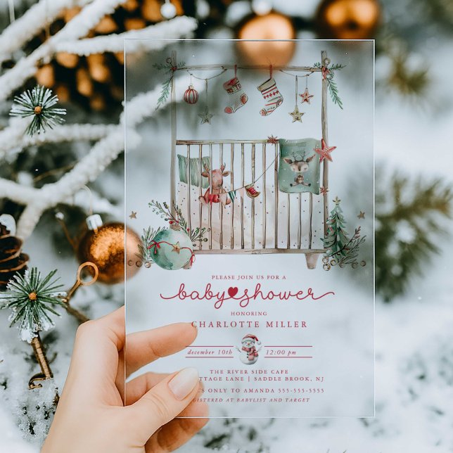 Invitación de Baby Shower Acrílica de Belén de Nav (Subido por el creador)