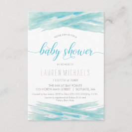 Invitación de Baby Shower - acuarela, Personalizar