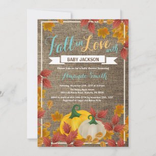 invitación de baby shower acuática de calabaza de 