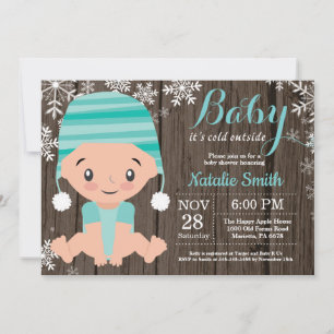Invitación de Baby Shower Acuática Rústica de Invi