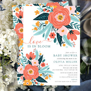Invitación de Baby Shower al amor en pleno auge