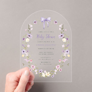 Invitación de Baby Shower al Arco de Flor Silvestr