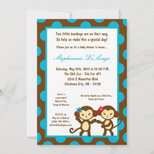 Invitación de Baby Shower al baile de mono de gimn