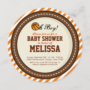 Invitación de Baby Shower al baloncesto