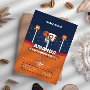 Invitación de Baby Shower al baloncesto