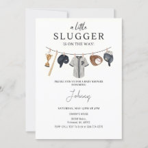 Invitación de Baby Shower al béisbol