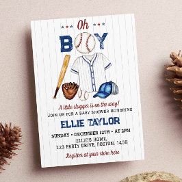 Invitación de Baby Shower al beisbol