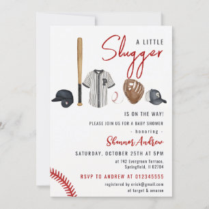 Invitación de Baby Shower al béisbol