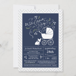 Invitación de Baby Shower al Bulldog francés