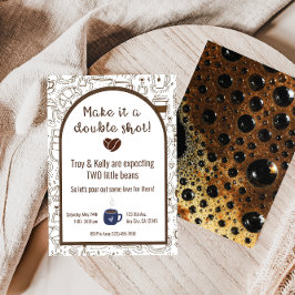 Invitación de Baby Shower al café de doble disparo