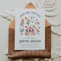 Invitación de Baby Shower al carnaval | Ducha Circ