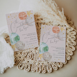 Invitación de Baby Shower al chica del espacio ult