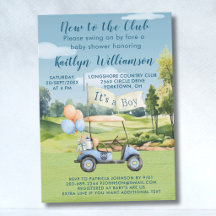 Invitación de Baby Shower al Club de Golf para Pri