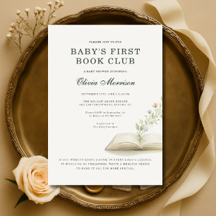 Invitación de Baby Shower al Club de Libros del Be
