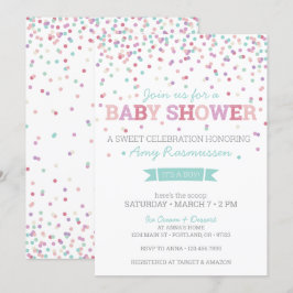 Invitación de Baby Shower al Crema de hielo - Chic