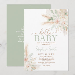 Invitación de Baby Shower al desierto tropical de
