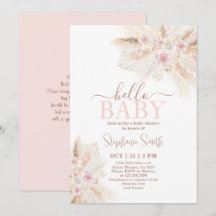 Invitación de Baby Shower al desierto tropical ros