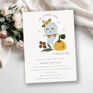 Invitación de Baby Shower al fantasma azul de Hall